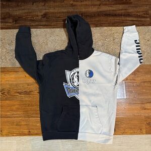 Hollister Black and White Split Hoodie